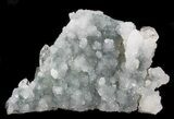 Apophyllite Crystals Chalcedony & Druzy Quartz - India #34067-1